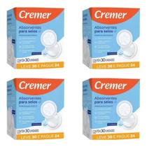 Absorvente Cremer Para Seios Kit Com 4 - Leve 30 Pague 24 Unidades Cada Absorvente Cremer Para Seios Kit Com 4 - Leve 30 Pague 24 Unidades Cada