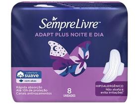 Absorvente Dia e Noite Sempre Livre Adapt Plus - com Abas 8 Unidades Absorvente Dia e Noite Sempre Livre Adapt Plus - com Abas 8 Unidades