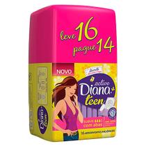 Absorvente Diana Active Teen Suave Com Abas Leve 16 Pague 14