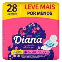 Absorvente Diario Diana Cobertura Suave Com Abas 28 Unidades Absorvente Diario Diana Cobertura Suave Com Abas 28 Unidades