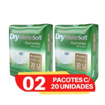 Absorvente Dry geriátrico, pós parto, pós operatório, unissex, kit com 2 pacotes