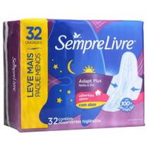 Absorvente Externo Adapt Plus Noite Dia Seca Com Abas - Sempre Livre