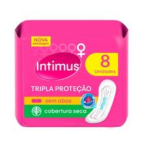 Absorvente Externo Íntimos Tripla Proteção Seca sem Abas 8 Unidades