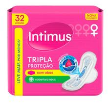 Absorvente externo intimus com abas cobertura seca c/32 unidades Absorvente externo intimus com abas cobertura seca c/32 unidades