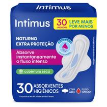 Absorvente Externo Intimus Noturno Cobertura Seca com Abas 30 Unidades