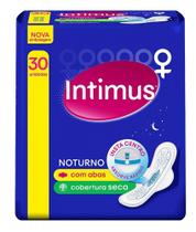 Absorvente externo intimus noturno com abas cobertura seca c/30 unidades Absorvente externo intimus noturno com abas cobertura seca c/30 unidades