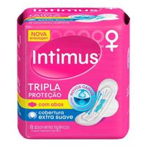 Absorvente Externo Intimus Tripla Proteção Cobertura Suave com Abas 8 unidades