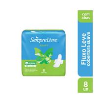 Absorvente Externo Sempre Livre Adapt Cobertura Suave com abas 8 unidades