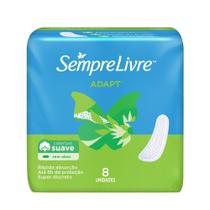 Absorvente Externo Sempre Livre Adapt Cobertura Suave sem Abas 8 Unidades Absorvente Externo Sempre Livre Adapt Cobertura Suave sem Abas 8 Unidades