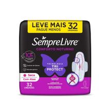 Absorvente Externo Sempre Livre Conforto Noturno Seca 32Un Leve Mais Pague Menos