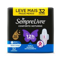 Absorvente Externo Sempre Livre Conforto Noturno Seca 32unidades Leve Mais Por Menos Absorvente Externo Sempre Livre Conforto Noturno Seca 32unidades Leve Mais Por Menos