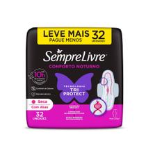 Absorvente Externo Sempre Livre Conforto Noturno Seca 32unidades Leve Mais Por Menos Absorvente Externo Sempre Livre Conforto Noturno Seca 32unidades Leve Mais Por Menos