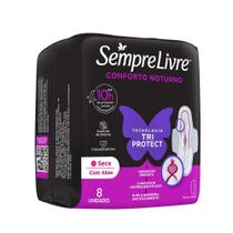 Absorvente Externo Sempre Livre Conforto Noturno Seca 8 Unidades