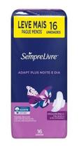Absorvente externo sempre livre noite e dia cobertura suave com abas c/16 unidades