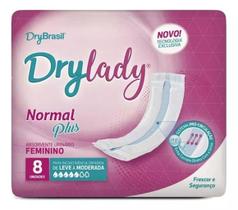 Absorvente Feminino Dry Lady Urinário Normal Plus Pacote C/8 Absorvente Feminino Dry Lady Urinário Normal Plus Pacote C/8