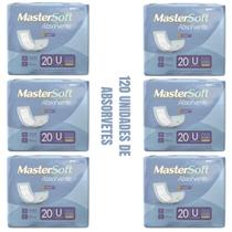Absorvente geriatrico dry mastersoft combo 6 pacotes c/ 20und
