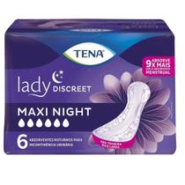 Absorvente geriátrico tena lady discreet maxi night com 6 unidades