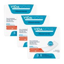 Absorvente geriátrico Vida Nova - 3 Pacotes - 60 Unidades