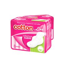 Absorvente higiênico cotton line ca c/ 12un