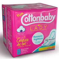 Absorvente Higiênico Cottonbaby Lady Suave Com Abas 8 Unidades