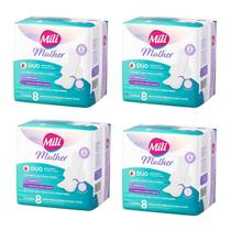 Absorvente Higiênico Feminino Mili Mulher Duo (menstrual + escape de urina) kit 4 pacotes c/8 Uni