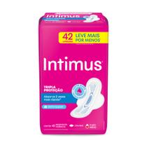 Absorvente Higiênico Tripla Proteção Extra Suave com Abas 42 Unidades Intimus Controle de Odor