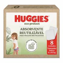 Absorvente Infantil Reutilizável para Fraldas Huggies Eco Protect Tamanho Único 8 Unidades Absorvente Infantil Reutilizável para Fraldas Huggies Eco Protect Tamanho Único 8 Unidades