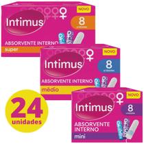 Absorvente Interno Intimus 24 unidades com todos os tamanhos