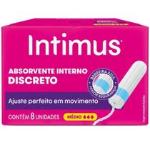 Absorvente interno intimus discreto médio 8 unidades Absorvente interno intimus discreto médio 8 unidades