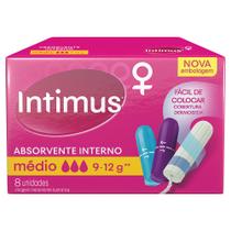 Absorvente Interno Intimus Médio Caixa Com 8 Unidades Absorvente Interno Intimus Médio Caixa Com 8 Unidades