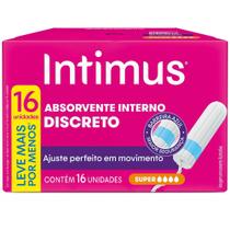 Absorvente Interno Intimus Super 16 Unidades Leva Mais Por Menos