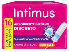 Absorvente Interno Intimus Super 16 Unidades Leva Mais Por Menos