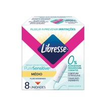 Absorvente Interno Libresse Médio Pure Sensitive com 8 unidades