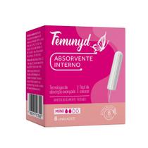 Absorvente Interno Mini Leve Sem Abas FEMINYD 8 Unidades