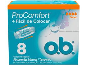 Absorvente Interno O.B. ProComfort Super - 8 Unidades Absorvente Interno O.B. ProComfort Super - 8 Unidades