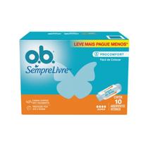 Absorvente Interno O.B. Sempre Livre ProComfort Super 10 Unidades Leve mais Pague menos