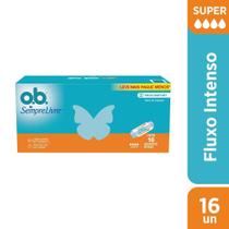 Absorvente Interno O.B. Sempre Livre Super Feminino Sem Abas 16 Unidades