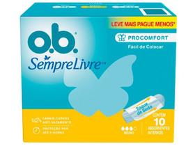 Absorvente Interno OB Original Médio Sem Abas Johnson & Johnson 10 Unidades
