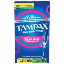 Absorvente Interno Tampax Fluxo Moderado + Intenso Liberdade Total 8 Unidades Absorvente Interno Tampax Fluxo Moderado + Intenso Liberdade Total 8 Unidades