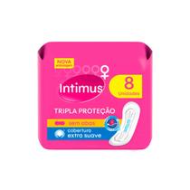 Absorvente Intimo Gel Suave S/ Abas Tripla Proteção pct 8 INTIMUS