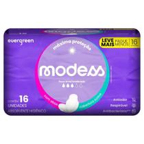 Absorvente Íntimo Suave Com Abas Modess 16un Evergreen Absorvente Íntimo Suave Com Abas Modess 16un Evergreen