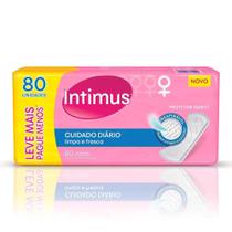 Absorvente Intimus Days Protetor Diario Sem Abas Sem Perfume Leve 80 Pague 60 - Embalagem c/ 80 unidades