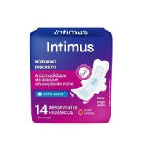 Absorvente Intimus Dia E Noite Ultrafino Cobertura Suave Com Abas Com 14 Unidades