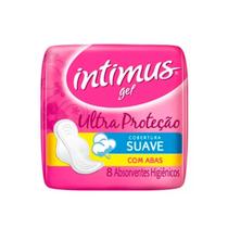 Absorvente Intimus Gel Cobertura Suave com Abas com 8un Absorvente Intimus Gel Cobertura Suave com Abas com 8un