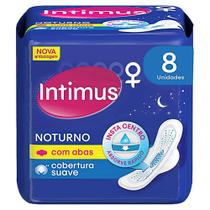 Absorvente Intimus Gel Noturno Longo Cobertura Suave com Abas 8 Unidades