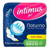 Absorvente Intimus Gel Noturno Seca Com Abas 8 Unidades