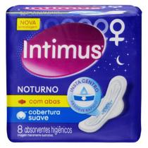Absorvente intimus gel noturno suave c/ abas 8un Absorvente intimus gel noturno suave c/ abas 8un