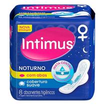 Absorvente Intimus Gel Noturno Suave com Abas 8 Unidades