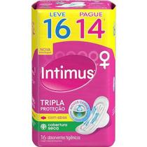 Absorvente Intimus Gel Tripla Proteção Cobertura Seca Com Abas - 16 Unidades Absorvente Intimus Gel Tripla Proteção Cobertura Seca Com Abas - 16 Unidades