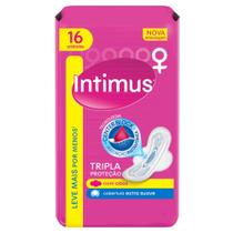 Absorvente Intimus Gel Tripla Proteção Cobertura Suave Com Abas Leve 16 Pague 14